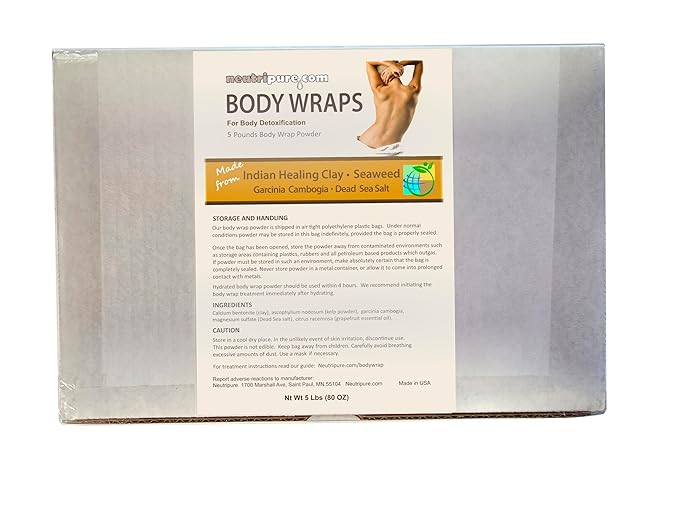 Neutripure SPA Formula Body Wrap Bulk 5 Pounds: Seaweed, Healing Clay, Garcinia Cambogia, and Dead Sea Salt-StrideForce Fitness