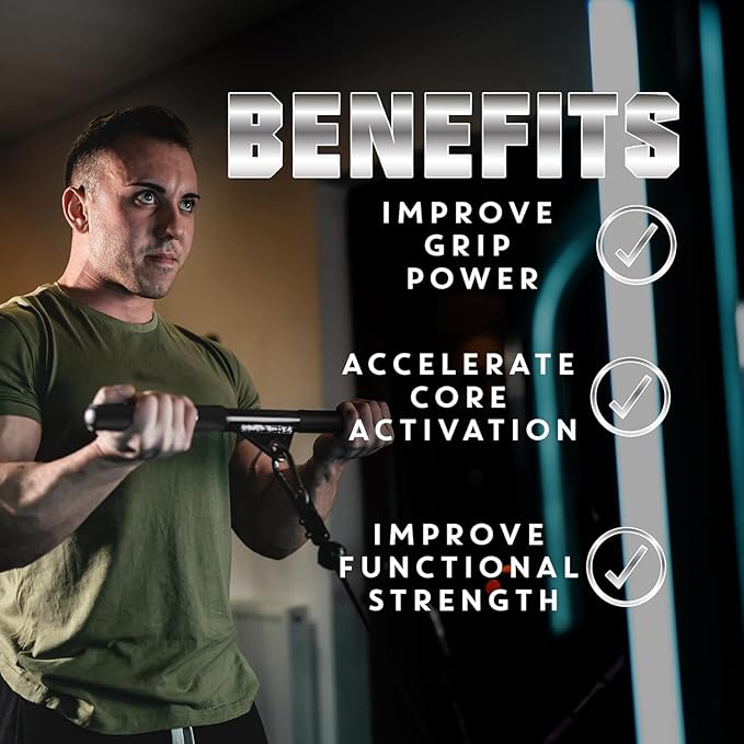 EVMT 15-Inch LAT Pulldown Attachments for Home Gym – LAT Pull Down Bar, Cable Machine Accessories for Tricep Bar, Bicep, Back Training, Full Rotation, Heavy-Duty Strength Workout Equipment-StrideForce Fitness