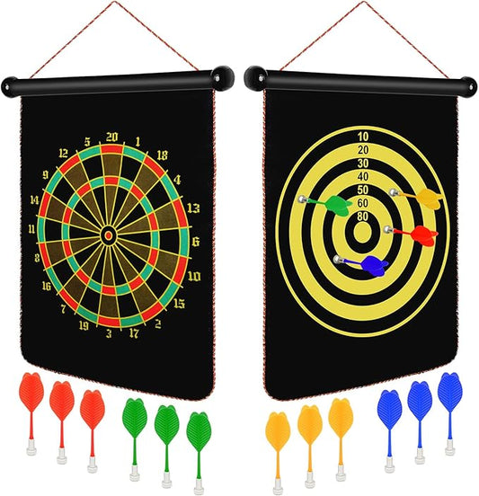 Magnetic Dart Board Outdoor Game Suitable for Children to Play Comes with 12 Darts Best Toys Gifts for Teenage Boys Girls Age 5 6 7 8 9 10 11 12 Years (12 in)-StrideForce Fitness