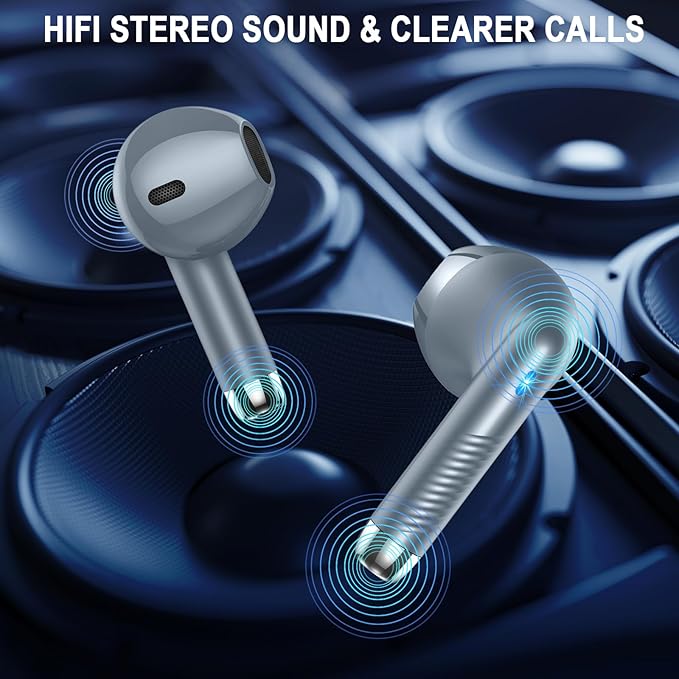Wireless Earbuds, Bluetooth 5.3 Ear Buds LED Power Display Headphones Bass Stereo, Bluetooth Earbuds in-Ear Noise Cancelling Mic, 40H Playback Mini Case IP7 Waterproof Sports Earphones for Android iOS-StrideForce Fitness