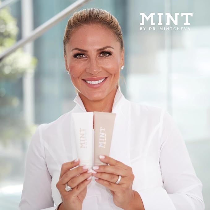 Mint Day & Night Toothpaste Set (2X 85ml) – with & Without Fluoride – MPT1 Ultra Polish Technology with Perlite – Natural Whitening, Gentle Low Abrasion, Vegan, Microplastic-Free, Mor