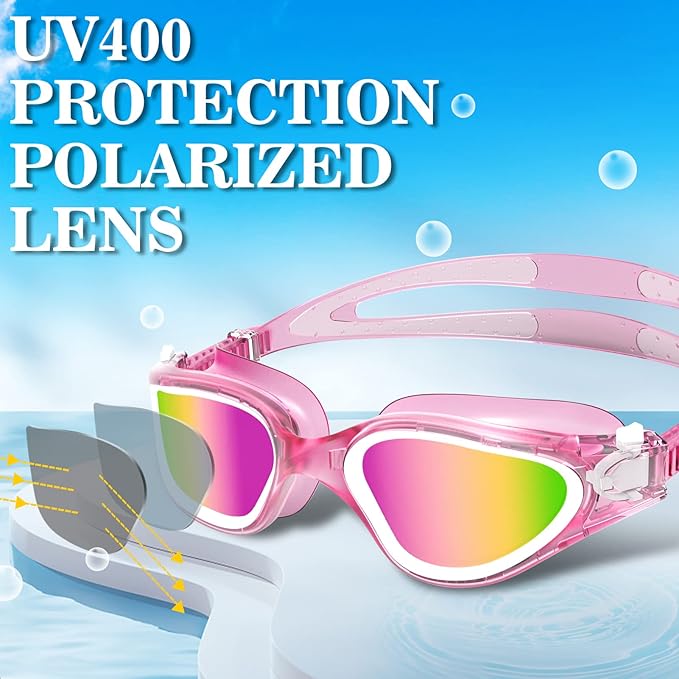 WIN.MAX Polarized Swimming Goggles Swim Pool Goggles Anti Fog Anti UV No Leakage Clear Vision for Men Women Adults Teenagers-StrideForce Fitness
