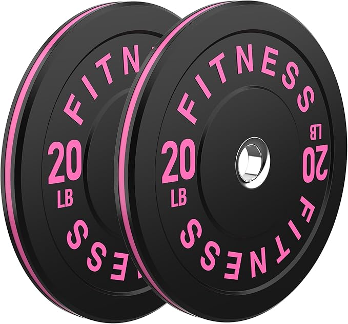 2 Inch Bumper Plates，10-500lbs，Barbell Rubber Olympic Weight Plates Set for Home Gym, Strength Training & Weight Lifting, Multiple Options Colors-StrideForce Fitness