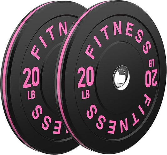 2 Inch Bumper Plates，10-500lbs，Barbell Rubber Olympic Weight Plates Set for Home Gym, Strength Training & Weight Lifting, Multiple Options Colors-StrideForce Fitness