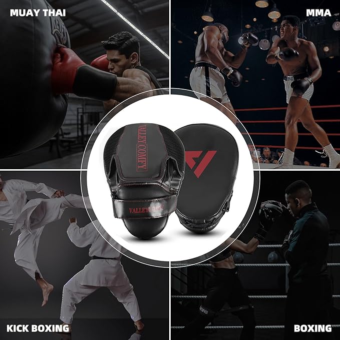 Valleycomfy Boxing Punching Mitts,Boxing Pads Mitts for Men,Ideal for Boxing Training,Kickboxing,Martial Arts-StrideForce Fitness