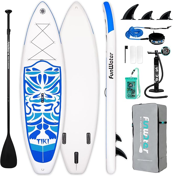FunWater Inflatable Ultra-Light Stand Up Paddle Board for All Skill Levels with Premium SUP Paddleboard Accessories,Non-Slip Comfort Deck for Youth & Adults-StrideForce Fitness