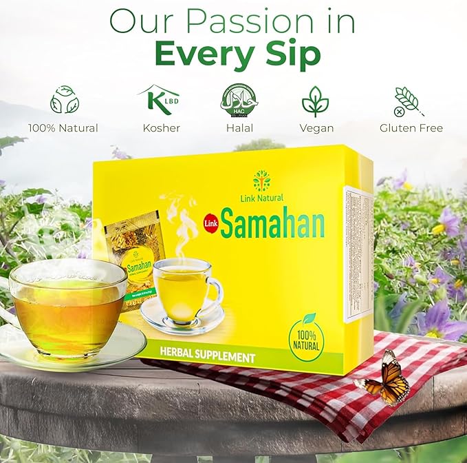 SAMAHAN Ayurvedic Herbal Tea Packets - Sri Lankan Ceylon Blend with 14 Natural Herbs Including Ginger, Black Pepper & More, Herbal Tea Bags for Wellness, Relaxation & Daily Comfort - 100 Count-StrideForce Fitness