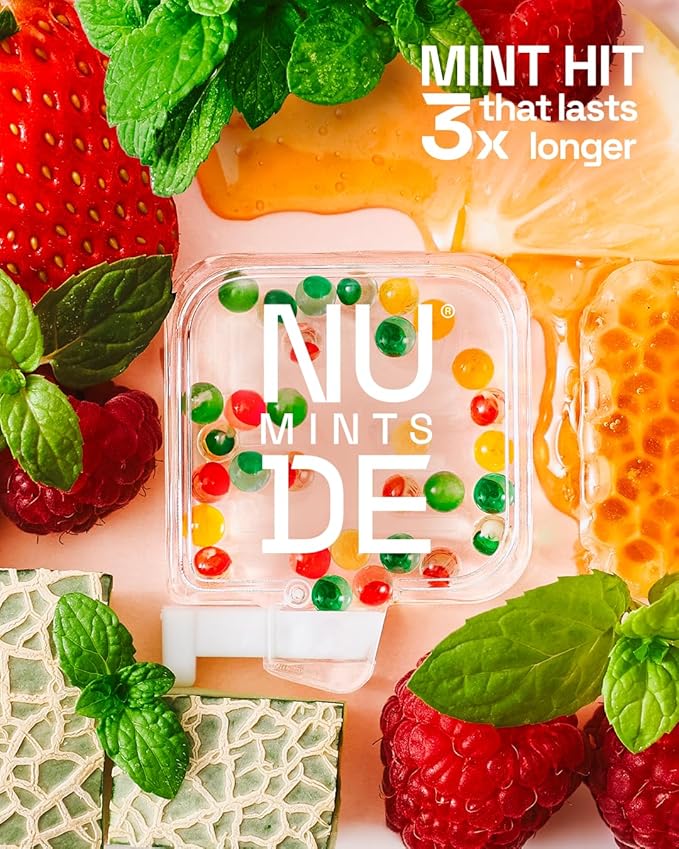 NUDE MINTS | Dual Action Liquid Capsules | Mouth Watering Mint - Lasts 3X Longer - 3X Stronger - Extreme Bad Breath Treatment For Adults - Sugar Free, 0 Calorie - All Flavors - 10 Pack - 300 Capsules
