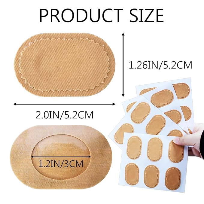 24 Pcs Foot Callus Toe Oval Cushions Pad Protector Corn Patches Shoe Accessories Fabric Feet Heel Toe Protector-StrideForce Fitness