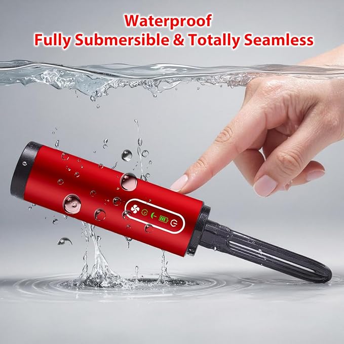 Upgrade Enema Anal Douche , Waterproof Touch Control, Enemas-Douches for Men & Women Colon Cleanse, Shower Enema Bulb-Bottles Kit, Electric Rotating Nozzle, Pressure Spray, Two Douching Modes,red-StrideForce Fitness