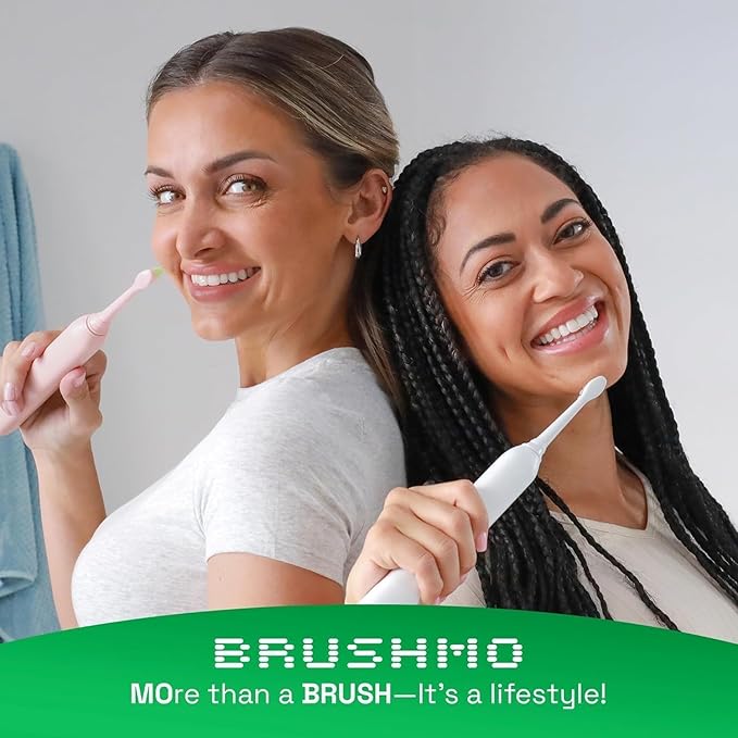 Brushmo Whitening Replacement Toothbrush Heads, Compatible with Philips Sonicare Click-on Electric Toothbrush Handles, 8 Standard Heads, Medium Firm Diamond-Shape Dupont Bristles, BM668, White