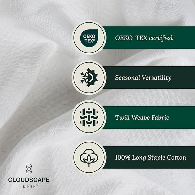 Herringbone Cotton Twin Blanket for Couch, Bed,Sofa, Home Decor, Soft, Lightweight, All-Season Bed Blanket, 68 x92, White-StrideForce Fitness