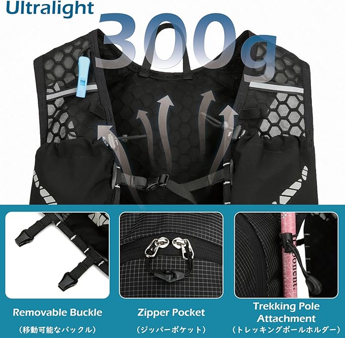 TRIWONDER Hydration Backpack Lightweight Water Pack for Men Women Hydration Pack for Cycling, Running, Hiking and Biking-StrideForce Fitness