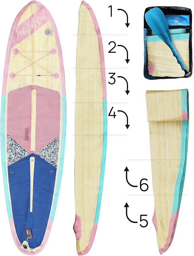 Highpi Inflatable Stand Up Paddle Board for Youth and Adults – Wide Sup with Premium Accessories, Blow Up Paddleboard for Surfing, Fishing, Yoga & More-StrideForce Fitness