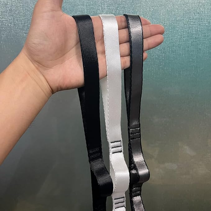 2PCS 5.9ft Long Nylon Daisy Chain Straps for Aerial Yoga Hammock Swing Adjustable Aerial Silk Extender Hanging Rope for Aerial Yoga Belts 180cm-StrideForce Fitness