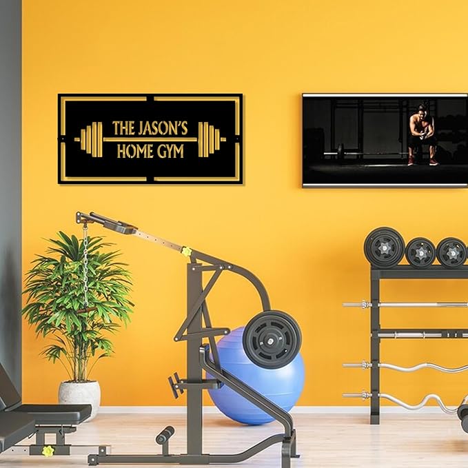 Luxury Personalized Gym Metal Sign, Gym Cut Metal Wall Art, Fitness Home Decor, Gifts for Fitness Lovers, Workout Room Sign-StrideForce Fitness