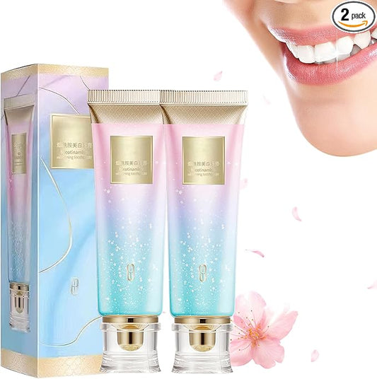 Dazzle White 2Pcs Niacinamide Whitening Toothpaste, Fresh Breath, Remove Tooth Stains