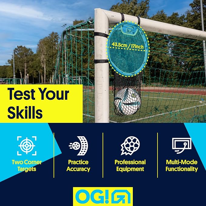 3-in-1 Soccer Training Rebounder & Goal Backstop Net - Soccer Goal for Volley, Passing, Solo Training - Outdoor Sports, Backyard Games-StrideForce Fitness