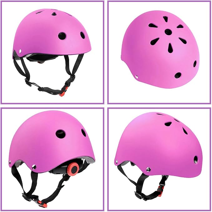 Adjustable Helmet for Ages 3-16 Kids Toddler Boys Girls Youth,Protective Gear with Elbow Knee Wrist Pads for Multi-Sports Skateboarding Bike Riding Scooter Inline skatings Longboard Roller Skate-StrideForce Fitness