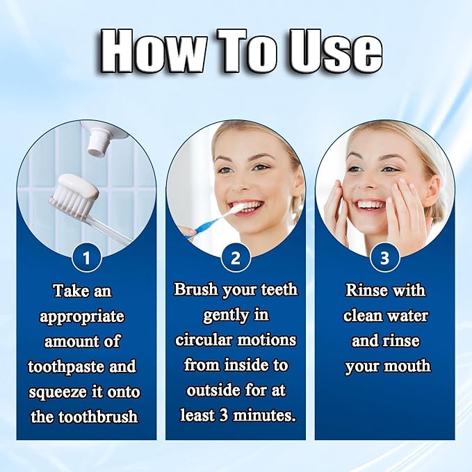 7.5% Hydroxyapatite Toothpaste for Enamel Protection, Fluoride-Free Formula with Gentle Mint, for Sensitive Teeth, Daily Protection, Long-Lasting Fresh Breath, 4.23 Oz (3)