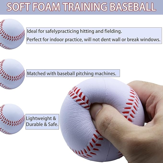 Magicorange Baseball, Foam Baseballs 20 Pack Practice Training Baseballs Unmarked Baseball Soft Toss, Batting, Fielding, Hitting, Pitching-StrideForce Fitness