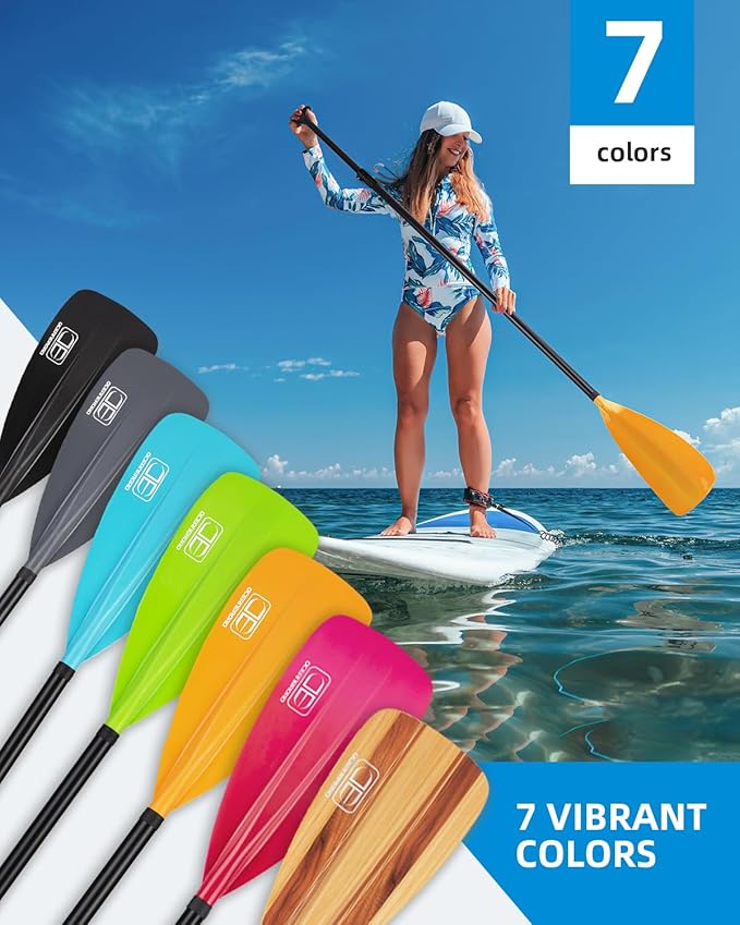 OCEANBROAD SUP Paddle - Adjustable Stand-Up Paddle for Paddleboard Kayak, Adjustable Aluminum Alloy Shaft with Reinforced Nylon Blades-StrideForce Fitness
