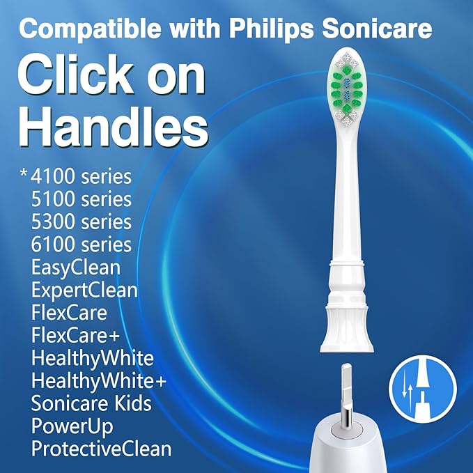 Lanveda Replacement Toothbrush Heads Compatible with Philips Sonicare Replacement Heads, Replacement Brush Head Compatible with Phillips Sonicare 4100 5100 5300 6100 Electric Toothbrush, 16 Pack