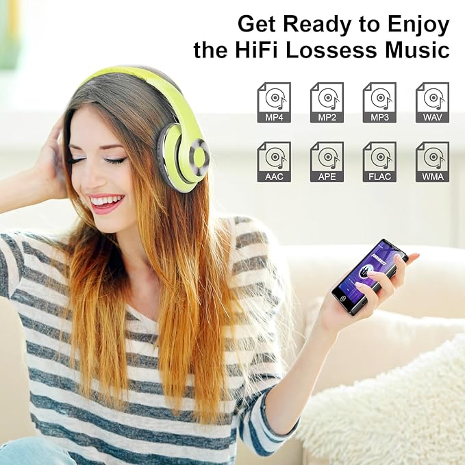 128GB MP3 Player with Bluetooth and WiFi, Android 14, 4GB RAM Portable HiFi Lossless, MP3 & MP4 Player for Kids with 4" Touchscreen, Music Player with Spotify, Amazon Music, Pandora, Play Store, Black-StrideForce Fitness