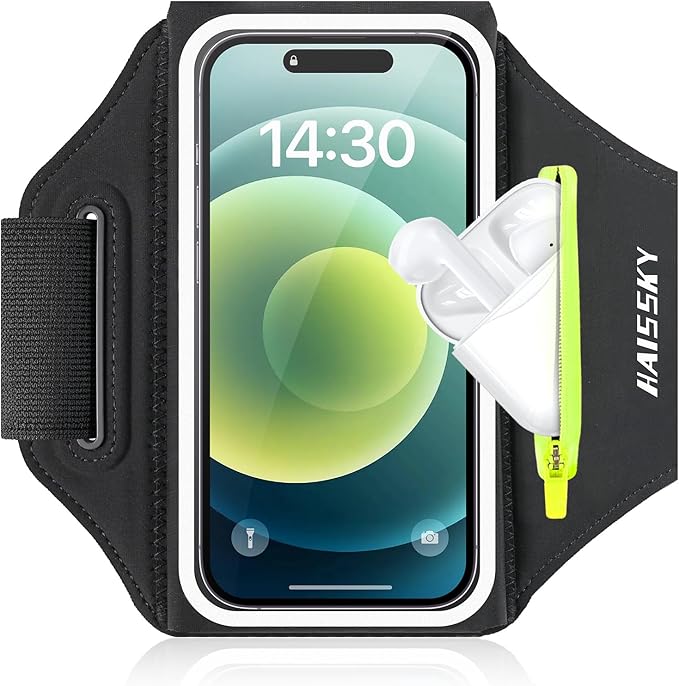 Arm Band for Phone for Running with Foldable Straps, 6.9‘’ Running Armband Phone Holder for iPhone 16 15 14 13 12 11 Pro Max Galaxy Pixel, Running Essentials for Women with Car Home Key Earphone Bag-StrideForce Fitness