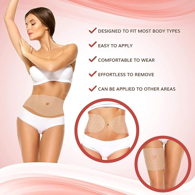 All Natural Moisturizing Body Applicator Wrap – Easy to Use Body Wrap -Anti Cellulite Solution- Firming Toning Tummy Wrap (10 Count (Pack of 1))-StrideForce Fitness