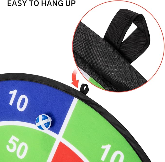 TEMI 29" Large Dart Board for Kids, Boys Toys Dartboards with 20 Balls, Indoor and Outdoor Sport Fun Party Play Game Toys, Birthday Gifts for Boys Girls 3 4 5 6 7 8 9 10 11 12 Years Old-StrideForce Fitness