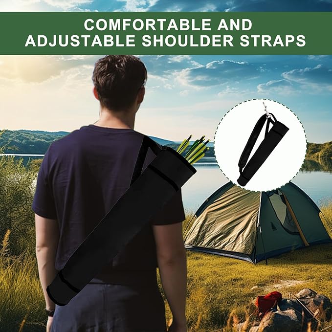 Archery Quiver Back and Hip Quivers Adjustable Arrow Backpack Bag Holder Side Hip Arrows Bag for Compound Recurve Bow Practice Target Hunting-StrideForce Fitness