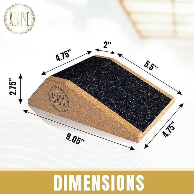 Squat Wedge Blocks - Pack of 2 Non-Slip Slant Board for Legs, Ankle, Calf Stretching - Squat Ramps for Lower Body Strength, Heel Elevation, Planks, Yoga with Bag & 30 Day Squat Challenge Chart-StrideForce Fitness