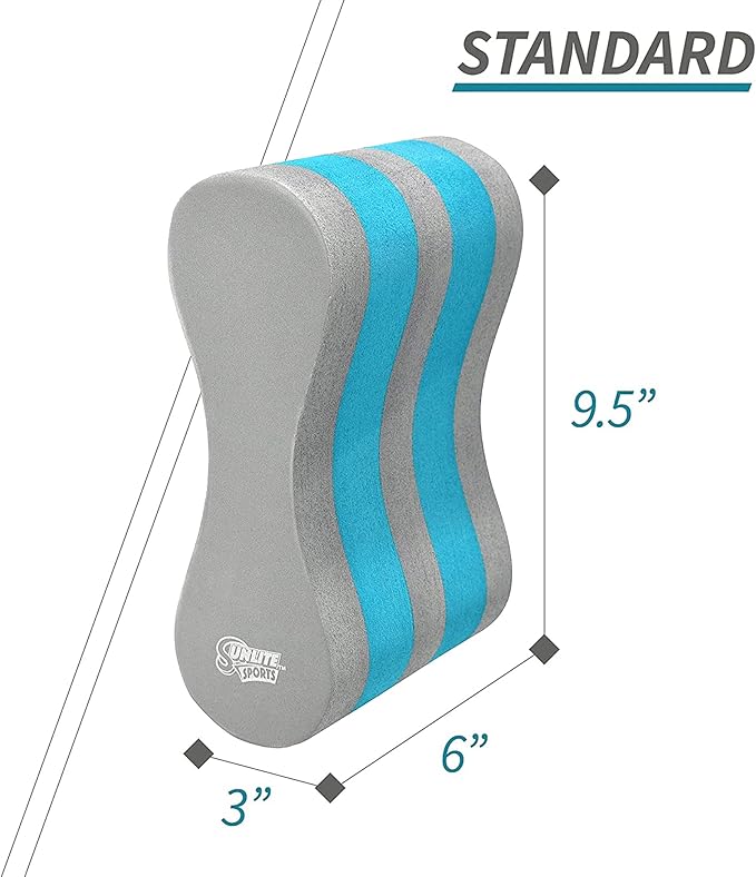 Sunlite Sports EVA 5-Layer Pull Buoy Leg Float - Pool Training Aid, Legs and HIPS Support for Adults, Kids, and Beginners, for Swimming Stroke-StrideForce Fitness
