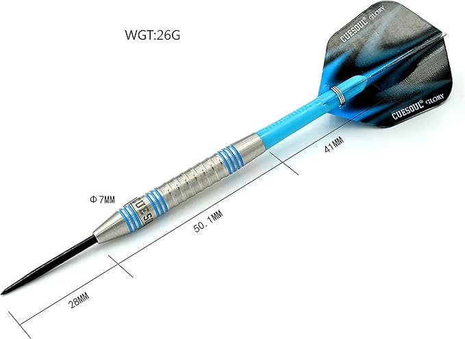 CUESOUL Professional Tungsten Steel Tip Dart Set 85% Tungsten 22g/24g/26g-Glory Series-StrideForce Fitness
