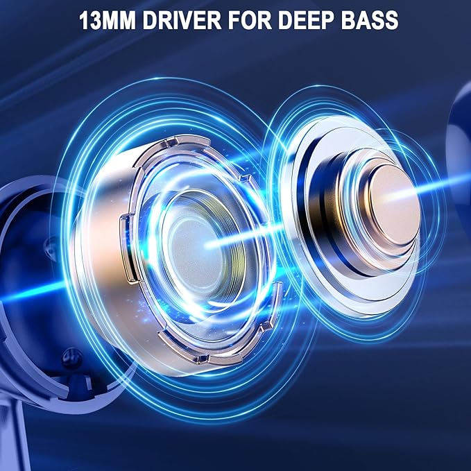 Wireless Earbuds, Bluetooth 5.4 Headphones LED Power Display Ear Buds Bass Stereo, Bluetooth Earbuds in-Ear Noise Cancelling Mic, 40H Playback Mini Case IP7 Waterproof Sports Earphones for Android iOS-StrideForce Fitness