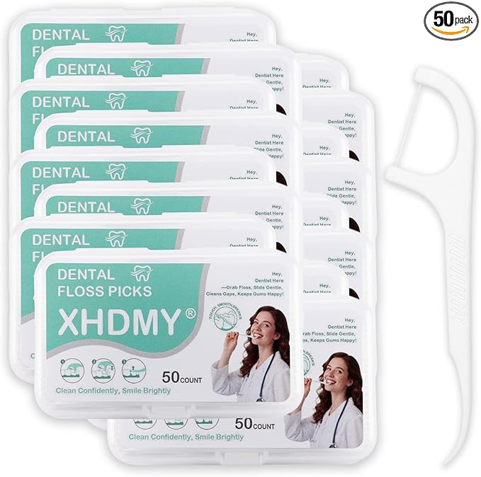 800 Count Floss Picks Dental Tooth Picks Floss Sticks Flossers Strong Toothpicks in Handy Travel Cases for Family Restaurant Bulk Adults Teeth Cleaning