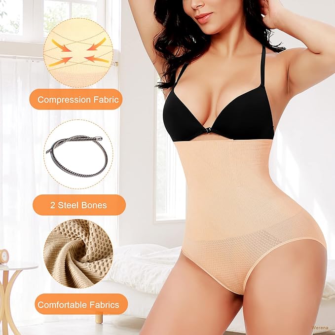 Tummy Control Shapewear Panties for Women High Waisted Body Shaper Slimming Shapewear Underwear Girdle Panty-StrideForce Fitness