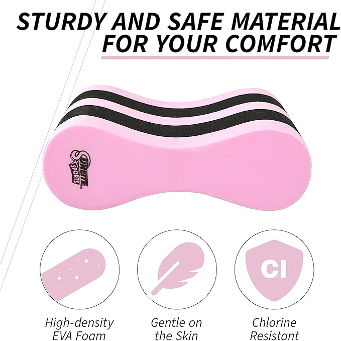 Sunlite Sports EVA 5-Layer Pull Buoy Leg Float - Pool Training Aid, Legs and HIPS Support for Adults, Kids, and Beginners, for Swimming Stroke-StrideForce Fitness