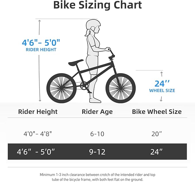 JOYSTAR Brockway Freestyle Kids BMX Bikes 20" 24" Kids Bicycles for 6-14 Years Old Boys Girls and Beginner-Level Riders 2 Pegs Multiple Colors-StrideForce Fitness