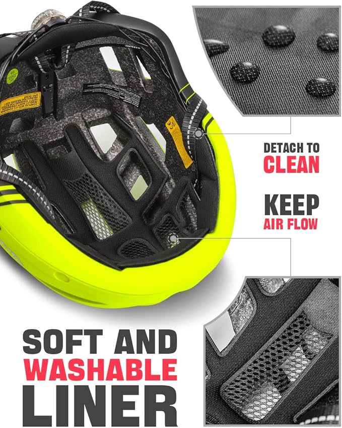 VICTGOAL Bike Helmet for Men Women with Led Light Detachable Magnetic Goggles Removable Sun Visor Mountain & Road Bicycle Helmets Adjustable Size Adult Cycling Helmets-StrideForce Fitness