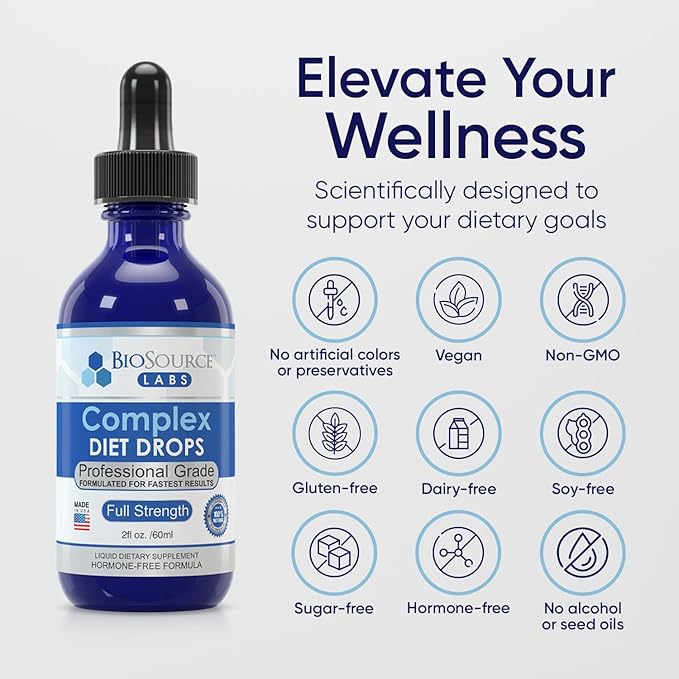 Complex Diet Drops – Best Natural Drops for Men and Women (2 Bottle Pack) - 60 Day Supply-StrideForce Fitness