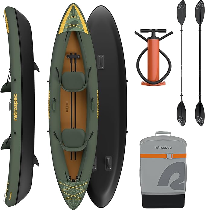 Retrospec Coaster Single & Tandem Inflatable Kayak-StrideForce Fitness