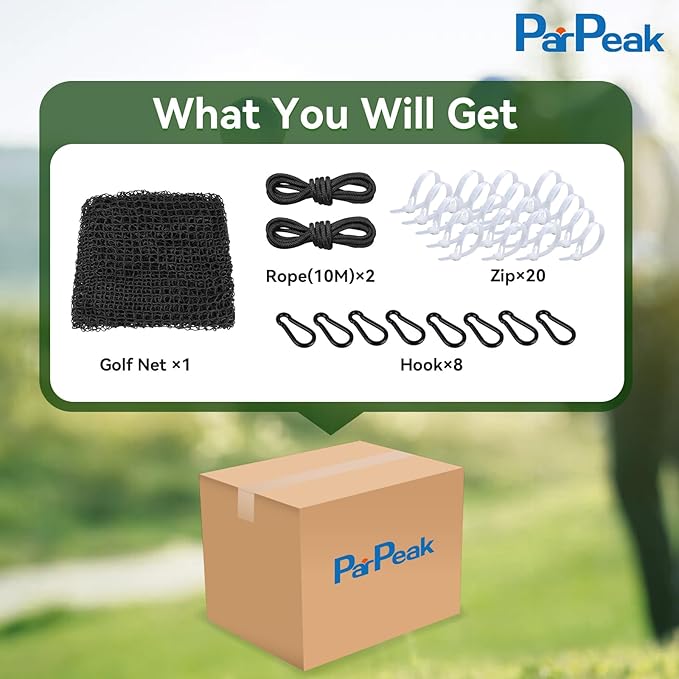 Golf Net, Golf Practice Net, for Backyard 10/15/20/25/30/40/50ft Indoor Nylon Netting-StrideForce Fitness