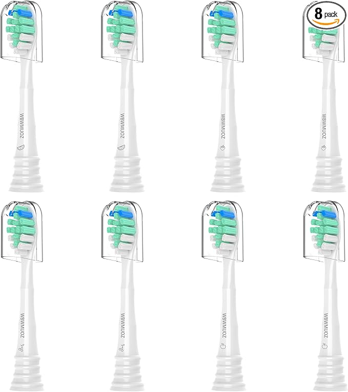 Toothbrush Replacement Heads Compatible with Philips Sonicare, 8 Pack