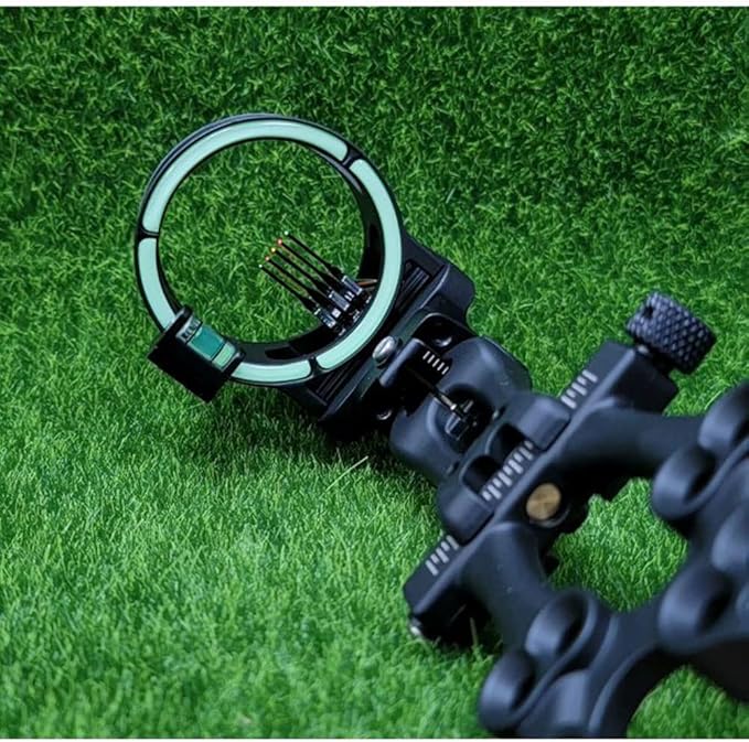 TRUGLO VEROS 5-Pin Durable Ultra-Bright Lightweight Micro-Adjustable Archery Hunting Bow Sight with Decreasing Diameter Pins Design & Large Circular Field of View - for Right & Left-Handed Shooters-StrideForce Fitness