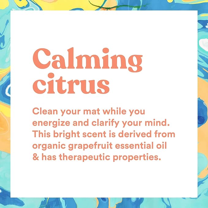 ASUTRA Yoga Mat Cleaner Spray (Calming Citrus), 4 fl oz - No Slippery Residue, Organic Essential Oils, Deep-Cleansing for Fitness Gear & Gym Equipment, Microfiber Towel Included-StrideForce Fitness