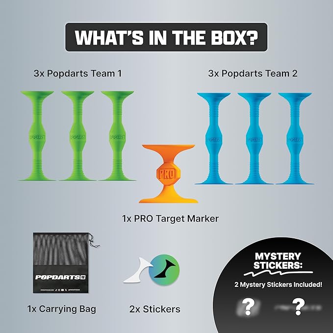 Popdarts Pro Pack (Blue and Green) - Indoor, Outdoor Suction Cup Throwing Game - Competition with a POP-StrideForce Fitness