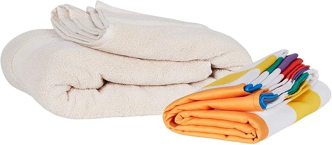 Dock & Bay Quick Drying Towel - for Sports & Gym - Compact, Lightweight - 100% Recycled - Includes Bag - Cabana Light - Malibu Pink, Double Extra Large (180x200cm, 70x78)-StrideForce Fitness