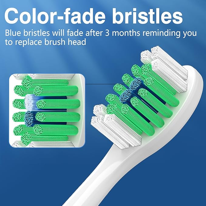 Lanveda Replacement Toothbrush Heads Compatible with Philips Sonicare Replacement Heads, Replacement Brush Head Compatible with Phillips Sonicare 4100 5100 5300 6100 Electric Toothbrush, 16 Pack